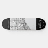 Cleveland, Ohio City Map Skateboard (Horizontal)