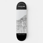 Cleveland, Ohio City Map Skateboard (Vorderseite)