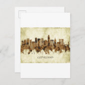 Cleveland Ohio Cityscape Einladungspostkarte (Vorne/Hinten)