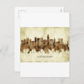 Cleveland Ohio Cityscape Feiertagspostkarte (Vorne/Hinten)