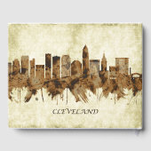 Cleveland Ohio Cityscape Gästebuch (Rückseite)