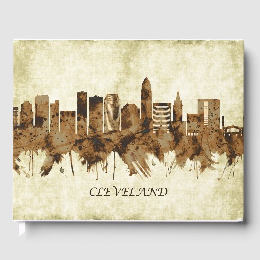 Cleveland Ohio Cityscape Gästebuch (Vorderseite)