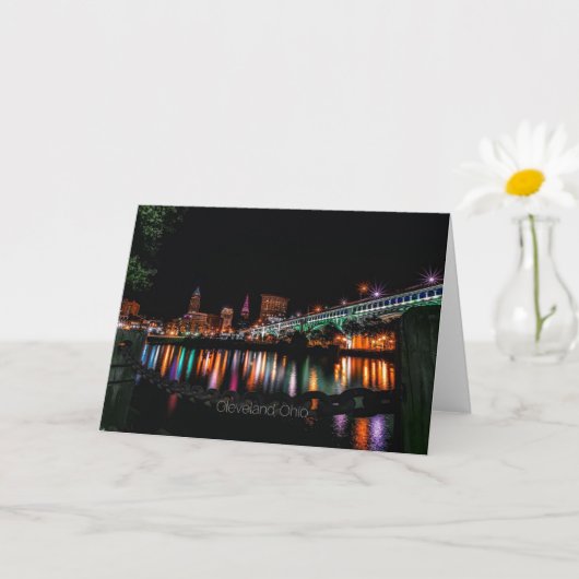 Cleveland Ohio cityscape Karte (Kleine Pflanze)