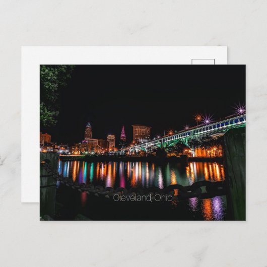 Cleveland Ohio cityscape Postkarte (Vorne/Hinten)