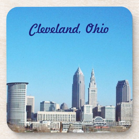 Cleveland, Ohio Cork Back Untersetzer (Vorderseite)