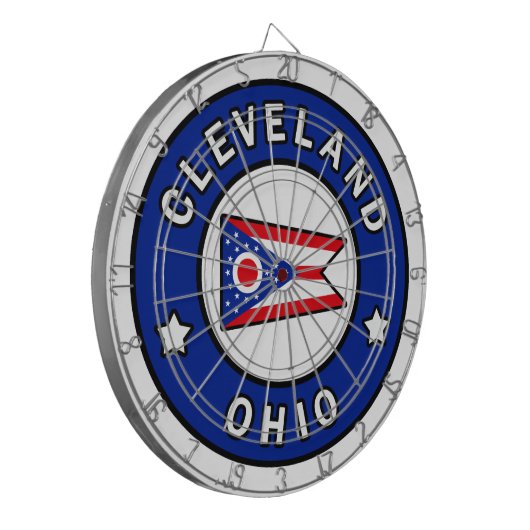 Cleveland Ohio Dartscheibe (Vorderseite Links)