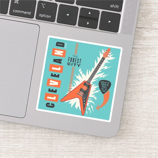 Cleveland Ohio | Elektrische Gitarre Aufkleber (Detail)