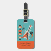 Cleveland Ohio | Elektrische Gitarre Gepäckanhänger (Vorderseite vertikal)