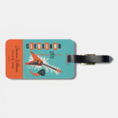 Cleveland Ohio | Elektrische Gitarre Gepäckanhänger (Rückseite horizontal)