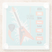 Cleveland Ohio | Elektrische Gitarre Glasuntersetzer (Rückseite)