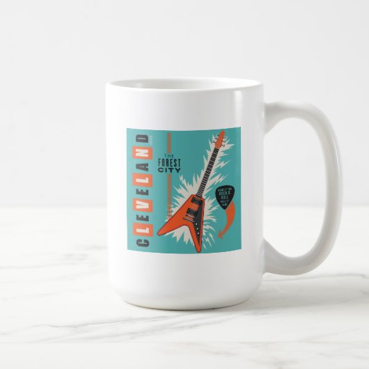 Cleveland Ohio | Elektrische Gitarre Kaffeetasse (Rechts)