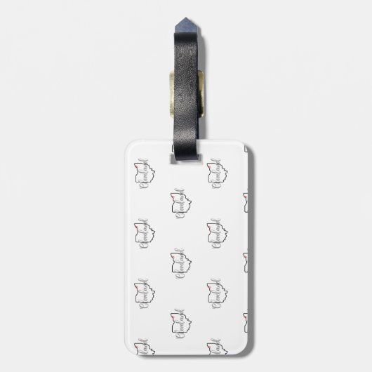 Cleveland Ohio Gepäckanhänger (Rückseite vertikal)