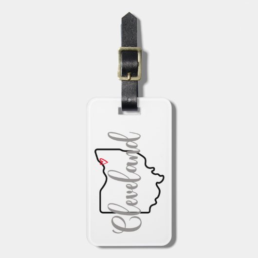 Cleveland Ohio Gepäcktag Gepäckanhänger (Vorderseite vertikal)