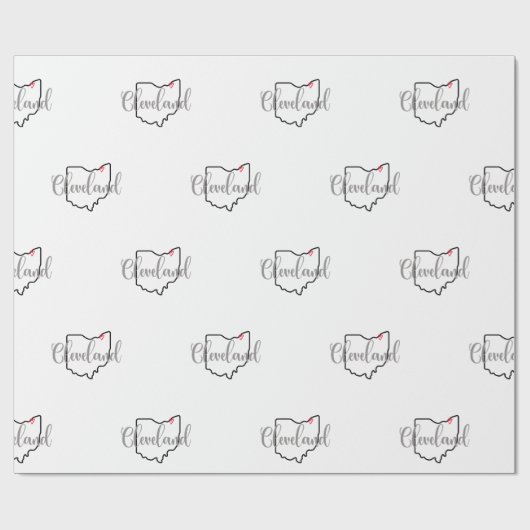 Cleveland Ohio Geschenkpapier (Flach)