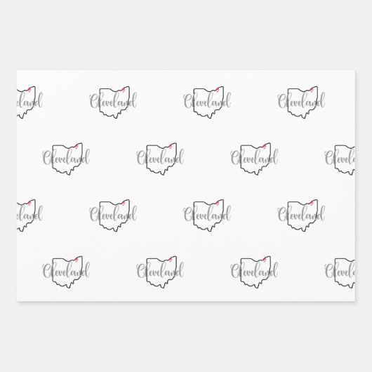 Cleveland Ohio Geschenkpapier Set (Vorderseite 3)