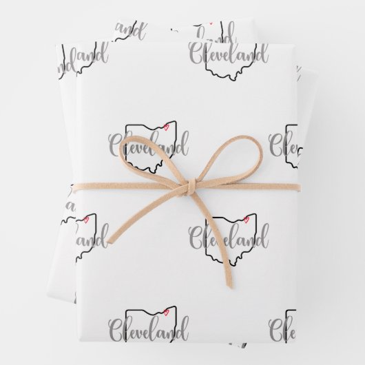 Cleveland Ohio Geschenkpapier Set (Beispiel)