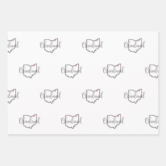 Cleveland Ohio Geschenkpapier Set (Vorderseite)