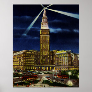 Cleveland Ohio Gewerkschaft Terminal Tower bei Nac Poster