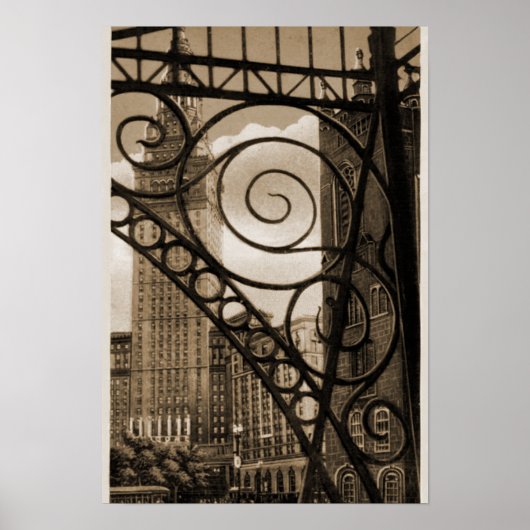 Cleveland Ohio Gewerkschaft Terminal Tower Poster (Vorne)