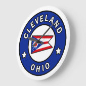 Cleveland Ohio Große Wanduhr (Winkel)