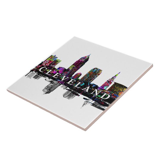 Cleveland, Ohio in Graffiti Fliese (Seite)