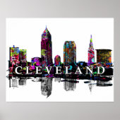 Cleveland, Ohio in Graffiti Poster (Vorne)