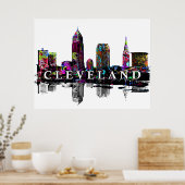 Cleveland, Ohio in Graffiti Poster (Küche)
