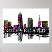 Cleveland, Ohio in Graffiti Poster (Vorne)