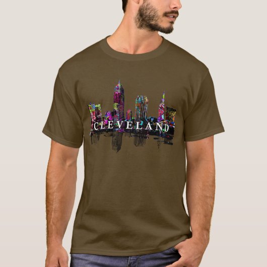 Cleveland, Ohio in Graffiti T-Shirt (Vorderseite)
