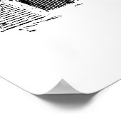 Cleveland, Ohio in Schwarz und Weiß Poster (Ecke)
