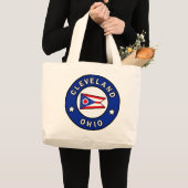 Cleveland Ohio Jumbo Stoffbeutel (Vorderseite (Produkt))