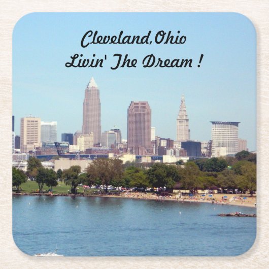 Cleveland, Ohio Lake View Paper Untersetzer (Vorderseite)