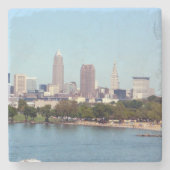 Cleveland, Ohio Lake View Stone Untersetzer (Vorderseite)
