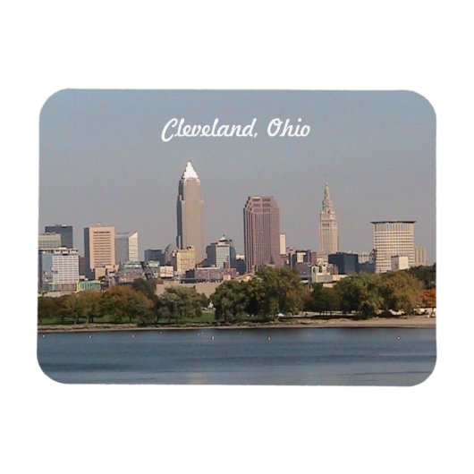 Cleveland Ohio Lakefront Premium Flexi Magnet (Horizontal)