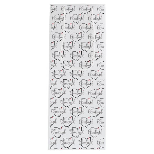 Cleveland Ohio Liebe Geschenktüte Für Weinflaschen (Vorderseite)