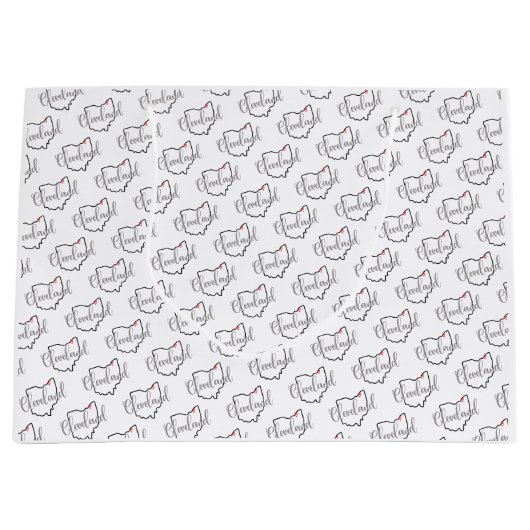 Cleveland Ohio Liebe Große Geschenktüte (Vorderseite)