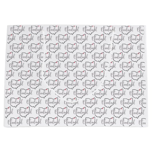 Cleveland Ohio Liebe Große Geschenktüte (Vorderseite)