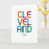 Cleveland Ohio Mid Century, Pop Art, Karte (Gelbe Blume)
