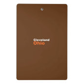 Cleveland, Ohio Mini Clipboard Klemmbrett (Rückseite)