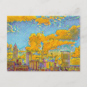 Cleveland Ohio Mosaic Postcard Postkarte