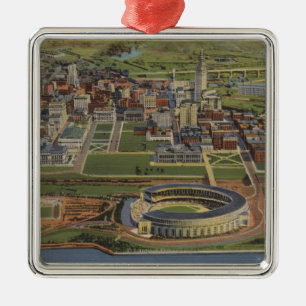 Cleveland, Ohio - Municipal Silbernes Ornament