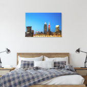 Cleveland Ohio Night Skyline (B/W) Leinwanddruck (Insitu (Schlafzimmer))