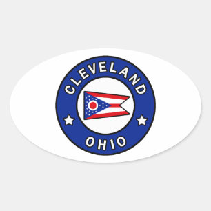 Cleveland Ohio Ovaler Aufkleber