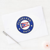 Cleveland Ohio Ovaler Aufkleber (Umschlag)