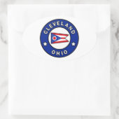 Cleveland Ohio Ovaler Aufkleber (Tasche)