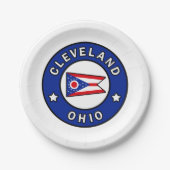Cleveland Ohio Pappteller (Vorderseite)