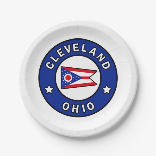 Cleveland Ohio Pappteller (Vorderseite)