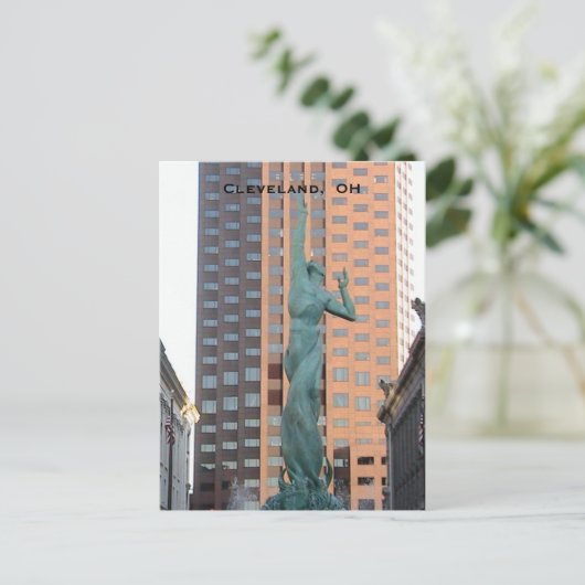 Cleveland Ohio Peace Statue Postcard Postkarte (Stehend Vorderseite)