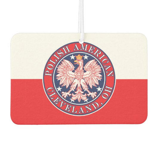 Cleveland Ohio Polish Eagle Autolufterfrischer (Vorderseite)