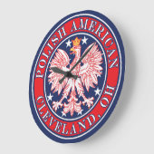 Cleveland Ohio Polish Eagle Große Wanduhr (Winkel)